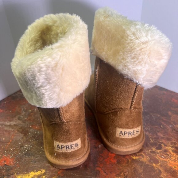 APRES Suede Boots With‎ Fur Lining & Trim Size 11 - Picture 2 of 6